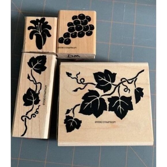 Stampin Up Definitely Decorative Grapes Rubber Stamp Set - Picture 7 of 9